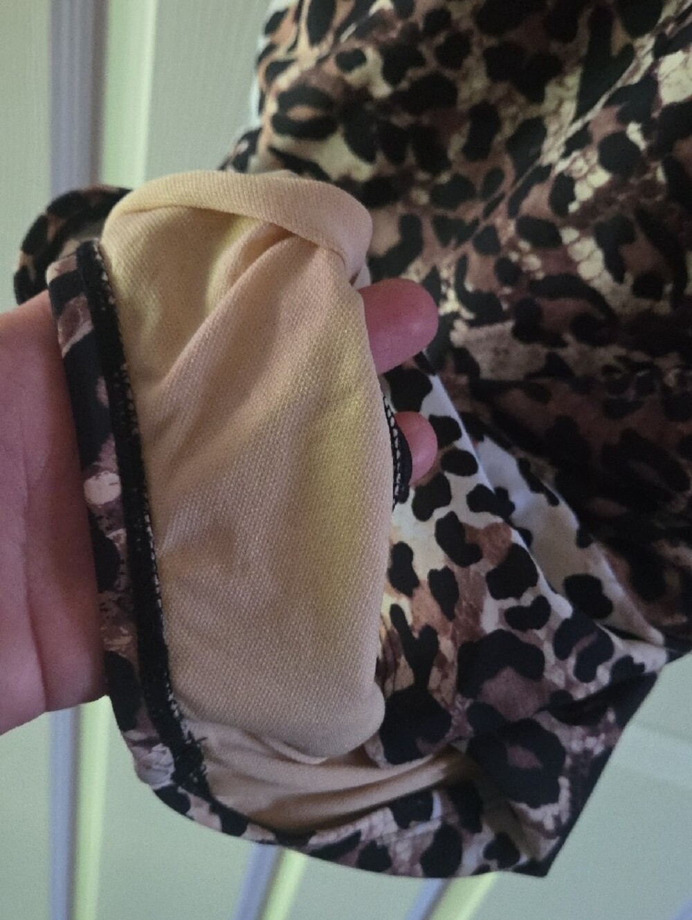 Swimsuits For All Leopard Print Sarong Front Swimsuit View 3